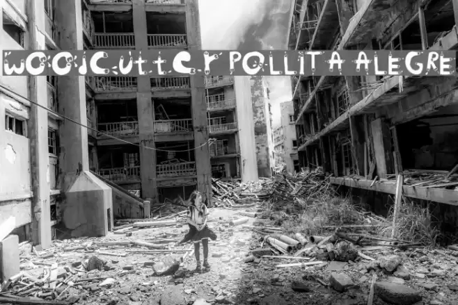 woodcutter POLLITA ALEGRE Font examples