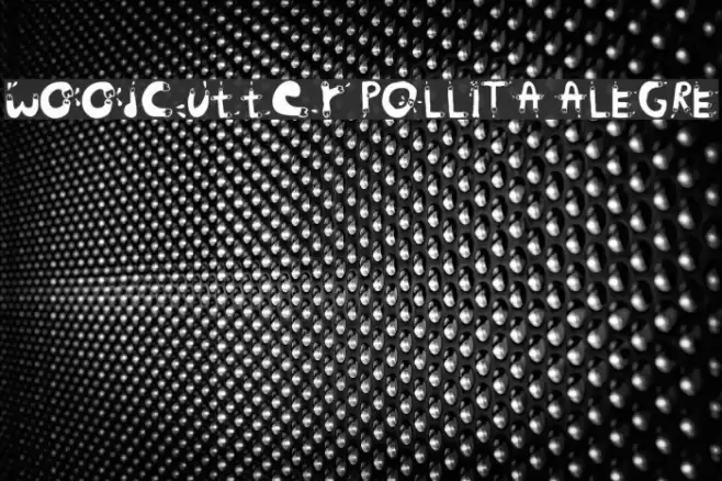 woodcutter POLLITA ALEGRE Font examples