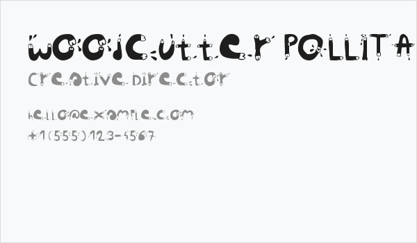 woodcutter POLLITA ALEGRE Business Card