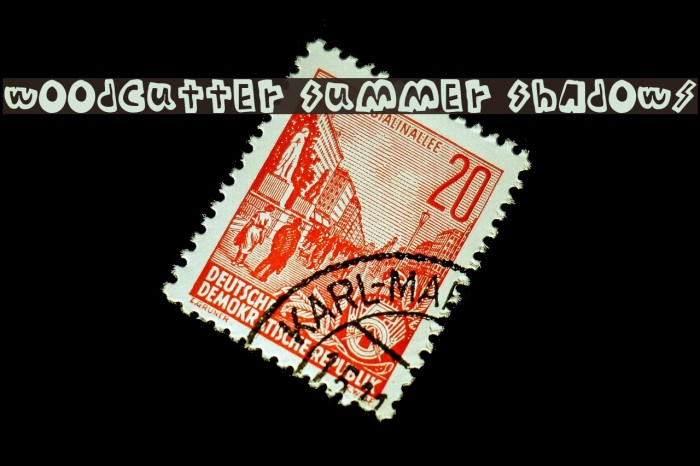 woodcutter Summer Shadows Font examples