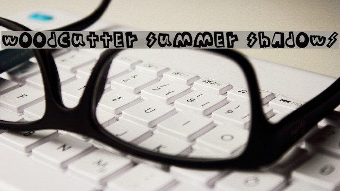 woodcutter Summer Shadows Font examples