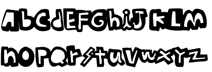 woodcutter Summer Shadows Font LOWERCASE