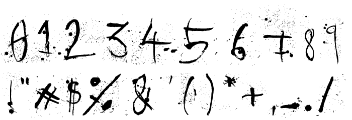 woodcutter TINTA CHINA Font OTHER CHARS
