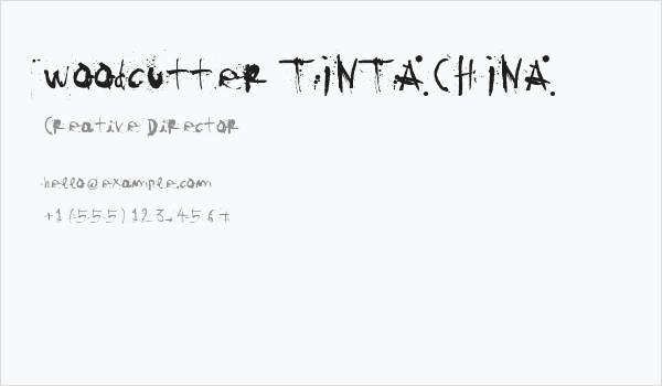 woodcutter TINTA CHINA Business Card