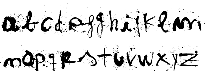 woodcutter TINTA CHINA Font LOWERCASE