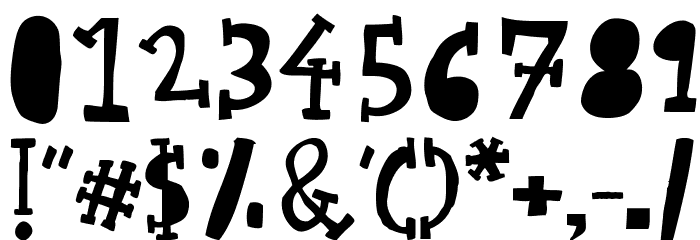woodcutter TYPEWRITTER Font OTHER CHARS
