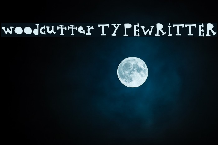 woodcutter TYPEWRITTER Font examples
