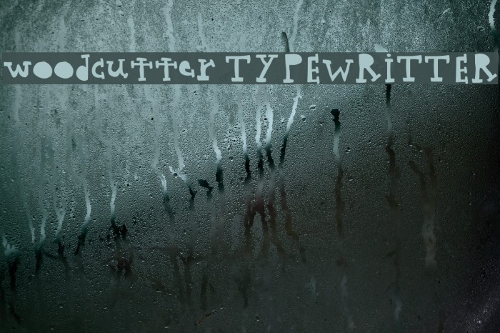 woodcutter TYPEWRITTER Font examples