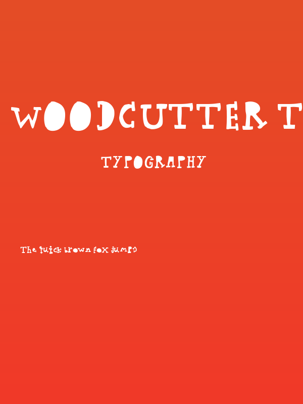 woodcutter TYPEWRITTER Poster