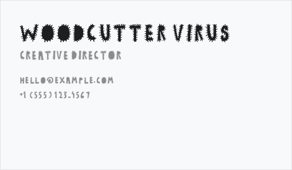 woodcutter VIRUS Business Card