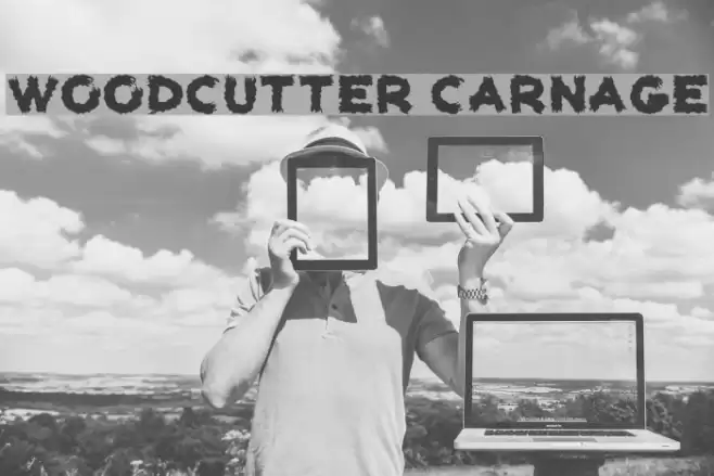 woodcutter carnage Font examples