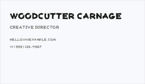 woodcutter carnage Business Card