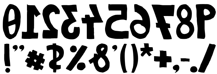 woodcutter del reves Font OTHER CHARS