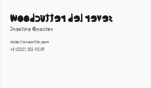 woodcutter del reves Business Card