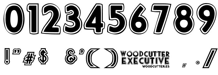 woodcutter executive Font OTHER CHARS