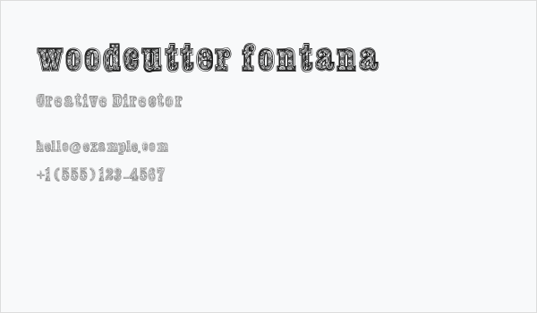 woodcutter fontana Business Card