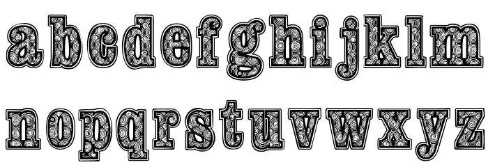 woodcutter fontana Font LOWERCASE