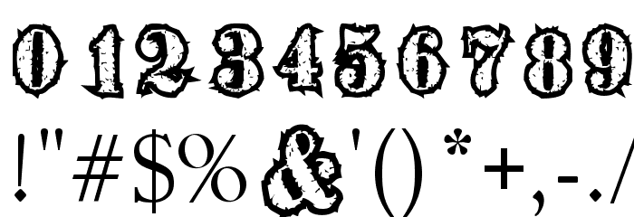 woodcutter gothic drama Font OTHER CHARS