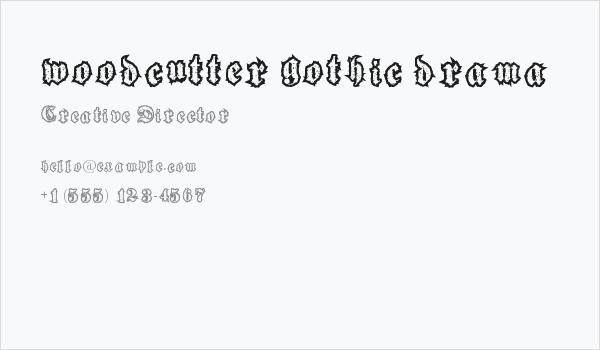 woodcutter gothic drama Business Card