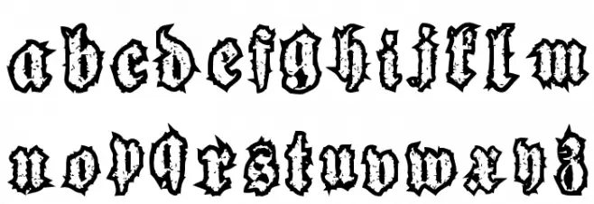 woodcutter gothic drama خط أحرف صغيرة