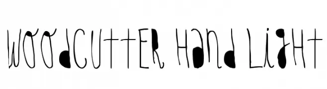 woodcutter hand light  Free Fonts Download