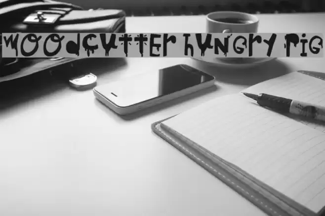 woodcutter hungry pig Font examples