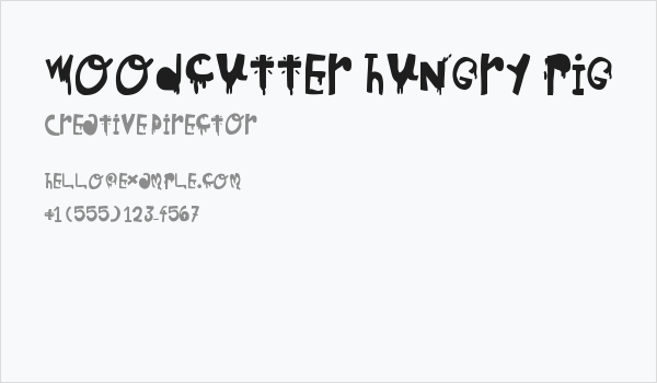 woodcutter hungry pig Business Card