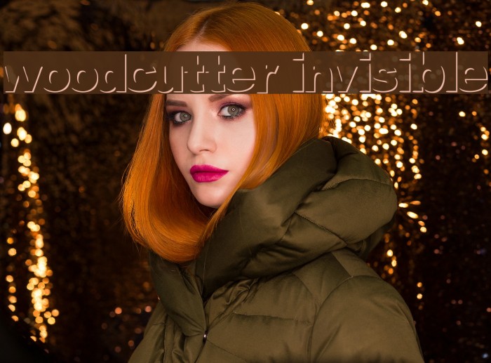 woodcutter invisible Font examples