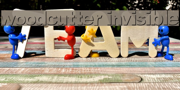 woodcutter invisible Font examples