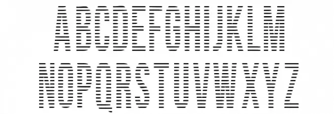 woodcutter lines Schriftart Kleinbuchstaben