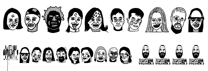 woodcutter people faces vol2 Font OTHER CHARS