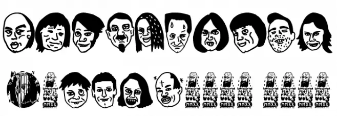 woodcutter people faces vol3 Font OTHER CHARS