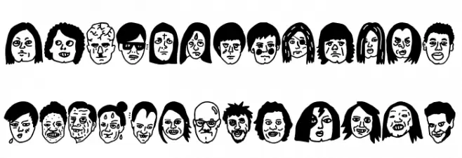 woodcutter people faces vol3 Fonte MAIÚSCULAS