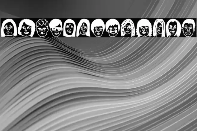 woodcutter people faces vol3 Font examples