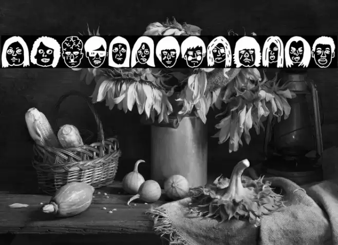 woodcutter people faces vol3 Font examples