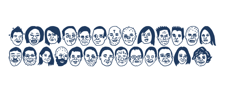 woodcutter people faces vol3 Lowercase