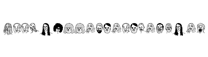 woodcutter people faces  font caratteri gratis