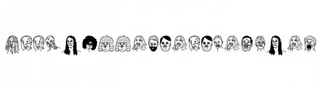 woodcutter people faces  font caratteri gratis