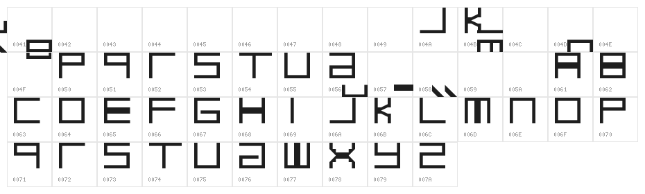 word building Regular Character Map