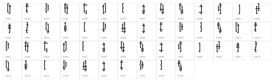 wordsofpeuna Regular Character Map