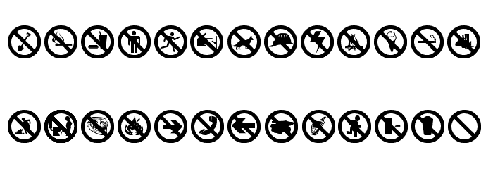 working signs tfb Font LOWERCASE