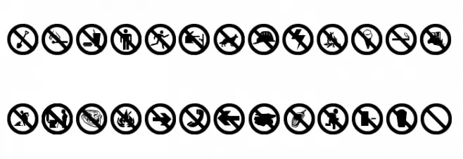 working signs tfb फ़ॉन्ट लोअरकेस