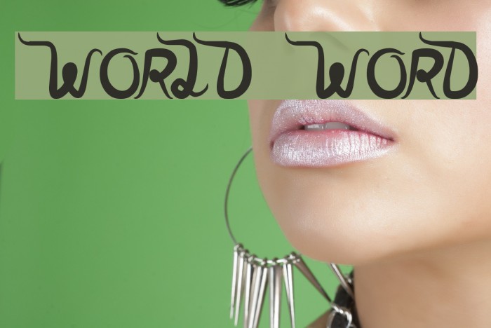 world word Font examples