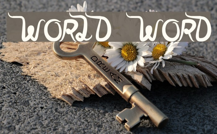 world word Font examples