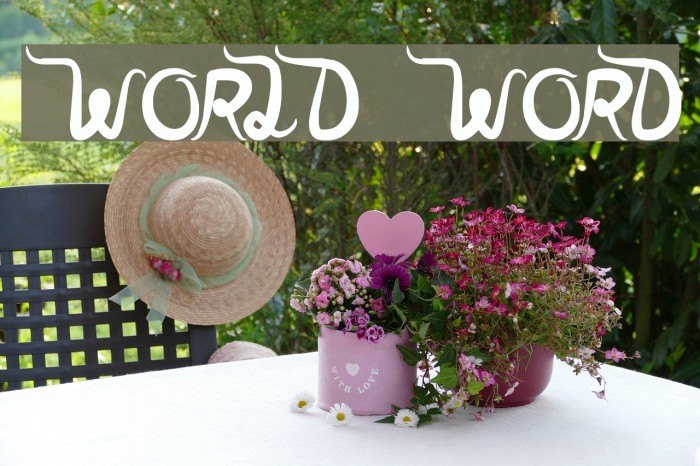 world word Font examples