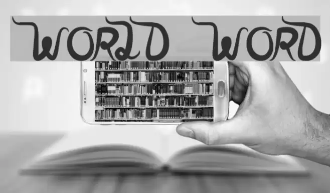 world word Font examples