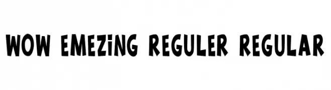 wow emezing reguler Regular  नि: शुल्क फ़ॉन्ट्स डाउनलोड