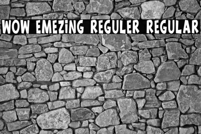 wow emezing reguler Regular Font examples