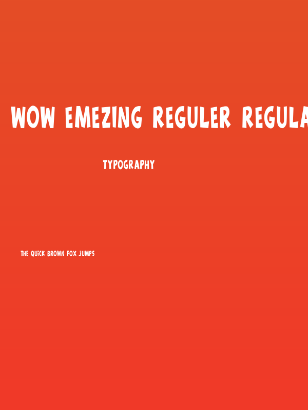 wow emezing reguler Regular Poster