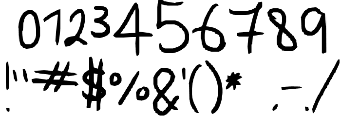 wow Font OTHER CHARS